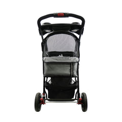Petique Revolutionary Stroller, Dog Cart for Small to Medium Size Pets, Ventilated Pet Jogger for Cats & Dogs ( Gray , One Size ) Gray One Size U1
