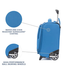 Travelpro Maxlite 5 Softside Lightweight Rolling Underseat Tote Upright 2 Wheel Bag, Men and Women Azure Blue 16 Inch U1