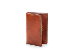 Bosca Mens Dolce Collection - Full Gusset Two-Pocket Card Case w/ I.D. Amber One Size U2