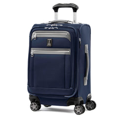 Travelpro Platinum Elite Softside Expandable Checked Luggage, 8 Wheel Spinner Large Suitcase, TSA Lock, Men and Women ( Dark Blue , Carry-On 21-Inch ) Dark Blue Carry On 21 Inch U2
