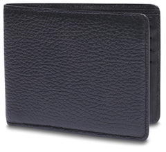 Bosca ITALIA Slim 8-Slot Men's Pocket Wallet Made In Italy, Monfrini Collection ( Black , One Size ) Black One Size U1