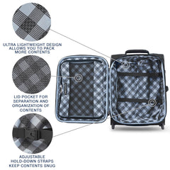 Travelpro Maxlite 5 Softside Expandable Upright 2 Wheel Luggage, Lightweight Suitcase, Men and Women Black Carry On 20 Inch U4