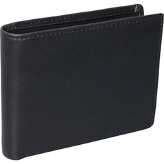 Nappa Leather RFID Blocking Euro Commuter Wallet Black One Size U1