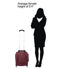 Travelpro Luggage Maxlite 5 Softside Lightweight Rolling Underseat Compact Carry on Upright 2 Wheel Bag, Men and Women Burgundy 15 Inch U1