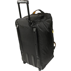 A.SAKS Luggage Lightweight Rolling Trolley Duffel with Wheels ( Black , One Size ) Black One Size U4