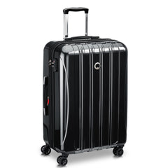 DELSEY Paris Helium Aero Hardside Expandable Luggage with Spinner Wheels ( Black , Checked-Medium 25 Inch ) Black Checked Medium 25 Inch U30