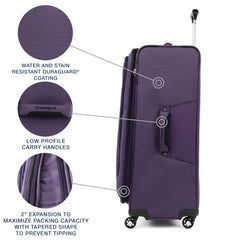 Travelpro Maxlite 5 Softside Expandable Luggage with 4 Spinner Wheels, Lightweight Suitcase, Men and Women U1