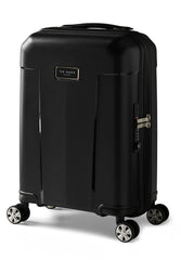 Ted Baker Flying Colours Hardside Trolley 4 Wheel Spinner, TSA Lock, Lightweight Suitcase, Men and Women ( Jet Black , 20-Inch Carry-On ) Jet Black 20 Inch Carry On U1