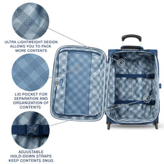 Travelpro Maxlite 5 Softside Expandable Upright 2 Wheel Luggage, Lightweight Suitcase, Men and Women U3