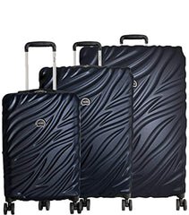 Delsey Alexis Lightweight Luggage Set 3 Piece, Double Wheel Hardshell Suitcases, Expandable Spinner Suitcase with TSA Lock and Carry On to Delsey Alexis Lightweight Luggage, Double Wheel Hardshell Suitcases, Expandable Spinner Suitcase wit - Blue/One Size