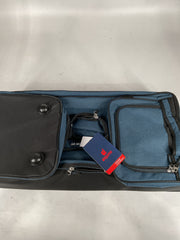 Dejuno 28-Inch Lightweight Denim Drop Bottom Rolling Duffel Bag, Blue U1
