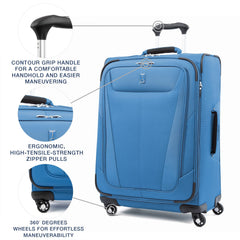 Travelpro Maxlite 5 Softside Expandable Luggage with 4 Spinner Wheels, Lightweight Suitcase, Men and Women U1