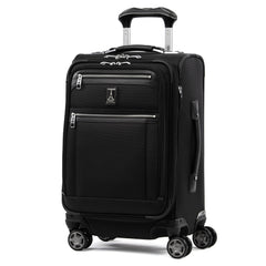 Travelpro Platinum Elite Softside Expandable Luggage, 8 Wheel Spinner Suitcase, USB Port, Fits up to 15" Laptop, Men and Women, Business Plus - Shadow Black/Carry-On 20-Inch