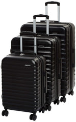 Amazon Basics 3-Piece Set Hardside Spinner, Black U1