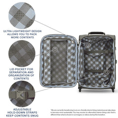 Travelpro Maxlite 5 Softside Expandable Upright 2 Wheel Luggage, Lightweight Suitcase, Men and Women U6