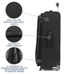 Travelpro Maxlite 5 Softside Expandable Upright 2 Wheel Luggage, Lightweight Suitcase, Men and Women U3