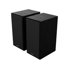 Klipsch Reference R-40PM Powered Bookshelf Speakers - 90-Degree x 90-Degree Tractrix Horn - Linear Travel Suspension - Sleek, Modern Appearance (Renewed) U1