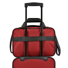 U.S. Traveler Rio Rugged Fabric Expandable Carry-On Luggage Set, Red, 2 Count(Pack of 1) U1