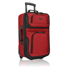 U.S. Traveler Rio Rugged Fabric Expandable Carry-On Luggage Set, Red, 2 Count(Pack of 1) U1
