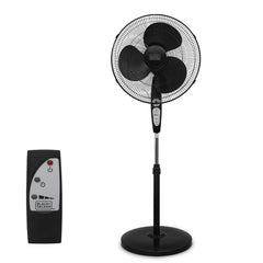 BLACK+DECKER BFSR18B 18 Inches Stand Fan with Remote, Black U1