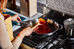 Material, The Sauté Pan and Lid, 10.5" 3Qt Capacity, 5-Ply Copper Core for All Stoves, Induction, Inner Measuring Cups, Dishwasher Safe U1
