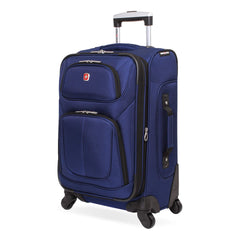 SwissGear Sion Softside Expandable Roller Luggage, Blue, Carry-On 21-Inch U1