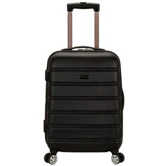 Rockland Melbourne Hardside Expandable Spinner Wheel Luggage, Black, Carry-On 20-Inch U1