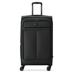DELSEY Paris Sky Lite Softside Expandable Luggage with Spinner Wheels - Black/Checked-Large 28 Inch