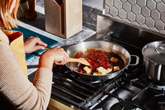 Material, The Sauté Pan and Lid, 10.5" 3Qt Capacity, 5-Ply Copper Core for All Stoves, Induction, Inner Measuring Cups, Dishwasher Safe U1