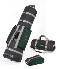 Samsonite Golf Deluxe 3 Piece Travel Set - Hunter Green/Black/One Size