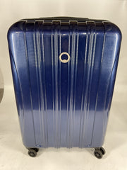 DELSEY Paris Helium Aero Hardside Expandable Luggage with Spinner Wheels - Blue Cobalt/Checked-Medium 25 Inch