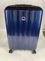 DELSEY Paris Helium Aero Hardside Expandable Luggage with Spinner Wheels - Blue Cobalt/Checked-Medium 25 Inch