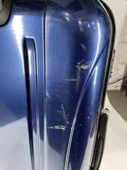 DELSEY Paris Helium Aero Hardside Expandable Luggage with Spinner Wheels - Blue Cobalt/Checked-Medium 25 Inch