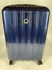 DELSEY Paris Helium Aero Hardside Expandable Luggage with Spinner Wheels - Blue Cobalt/Checked-Medium 25 Inch