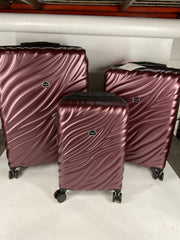 Delsey Alexis Lightweight Luggage Set 3 Piece, Double Wheel Hardshell Suitcases, Expandable Spinner Suitcase with TSA Lock and Carry On to Delsey Alexis Lightweight Luggage, Double Wheel Hardshell Suitcases, Expandable - Burgundy/3-piece Set (21"/25"/29")