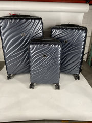 Delsey Alexis Lightweight Luggage Set 3 Piece, Double Wheel Hardshell Suitcases, Expandable Spinner Suitcase with TSA Lock and Carry On to Delsey Alexis Lightweight Luggage, Double Wheel Hardshell Suitcases, Expandable Spinner Suitcase wit - Blue/One Size