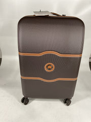 DELSEY Paris Chatelet Hardside Luggage with Spinner Wheels - Chocolate Brown/Checked-Medium 24 Inch