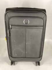 DELSEY Paris Helium DLX Softside Expandable Luggage with Spinner Wheels - Black/Checked-Medium 25 Inch