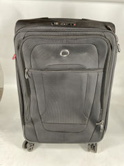DELSEY Paris Sky Lite Softside Expandable Luggage with Spinner Wheels - Black/Checked-Large 28 Inch