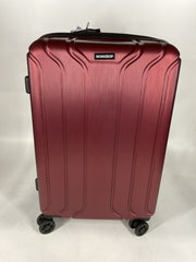 NONSTOP NEW YORK Luggage Expandable Spinner Wheels hard side shell Travel Suitcase Set 3 Piece Lightweight, TSA Lock, Double USB Port + 2 packing cubes - Burgundy/3-Piece Set (20/24/28)