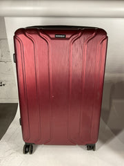 NONSTOP NEW YORK Luggage Expandable Spinner Wheels hard side shell Travel Suitcase Set 3 Piece Lightweight, TSA Lock, Double USB Port + 2 packing cubes - Burgundy/3-Piece Set (20/24/28)