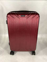 NONSTOP NEW YORK Luggage Expandable Spinner Wheels hard side shell Travel Suitcase Set 3 Piece Lightweight, TSA Lock, Double USB Port + 2 packing cubes - Burgundy/3-Piece Set (20/24/28)