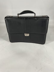 Samsonite Leather Flapover Briefcase 16.5 - Black/17"