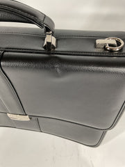 Samsonite Leather Flapover Briefcase 16.5 - Black/17"
