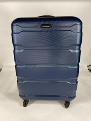 Samsonite Omni Pc Hardside Expandable Luggage with Spinner Wheels - Navy/Checked-Medium 24-Inch