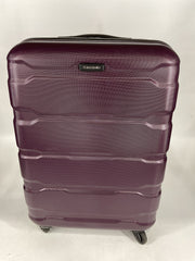 Samsonite Omni Pc Hardside Expandable Luggage with Spinner Wheels - Purple/Checked-Medium 24-Inch