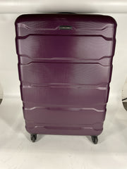 Samsonite Omni Pc Hardside Expandable Luggage with Spinner Wheels - Purple/Checked-Large 28-Inch