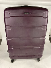Samsonite Omni Pc Hardside Expandable Luggage with Spinner Wheels - Purple/Checked-Large 28-Inch