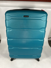 Samsonite Omni Pc Hardside Expandable Luggage with Spinner Wheels - Caribbean Blue/Checked-Large 28-Inch