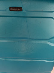 Samsonite Omni Pc Hardside Expandable Luggage with Spinner Wheels - Caribbean Blue/Checked-Large 28-Inch